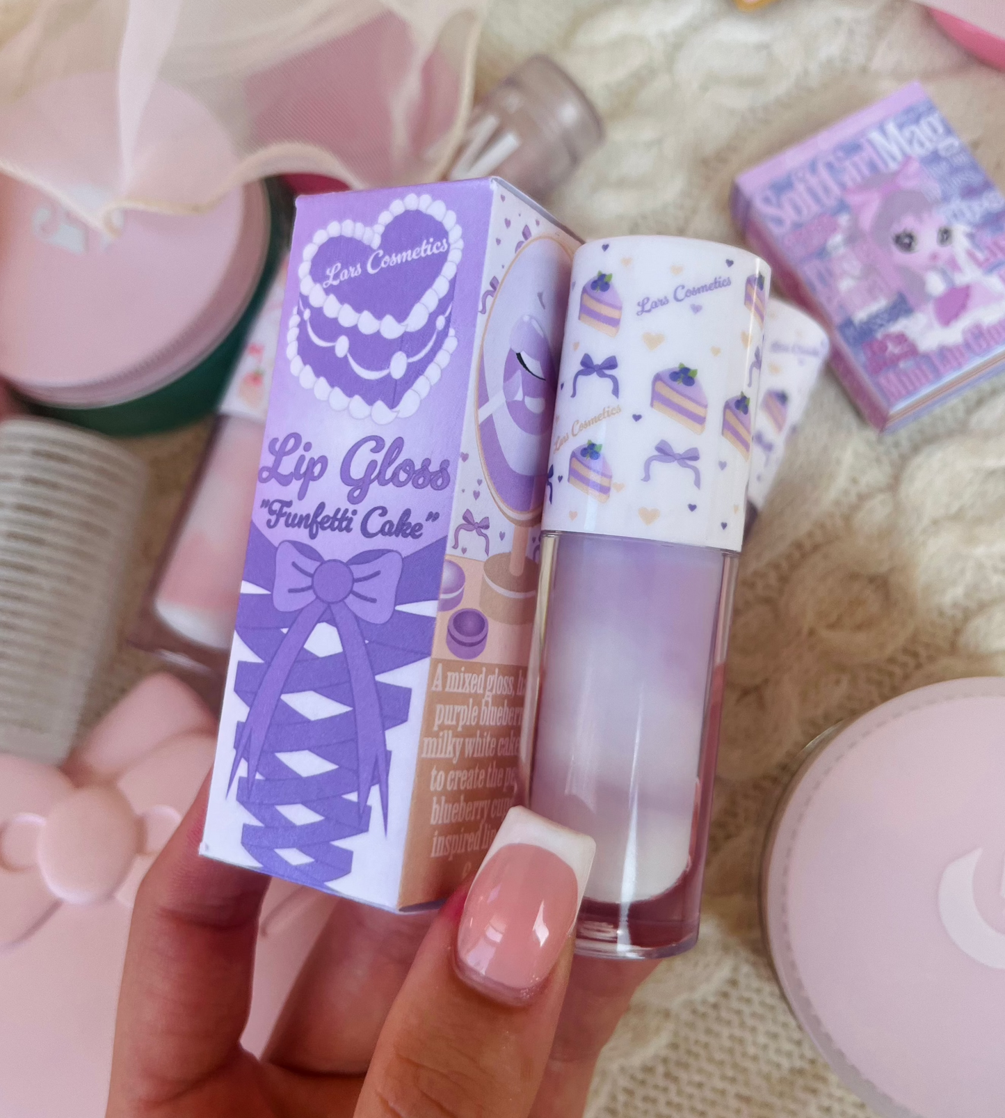 Funfetti Cake Lip Gloss - Blueberry Cupcake